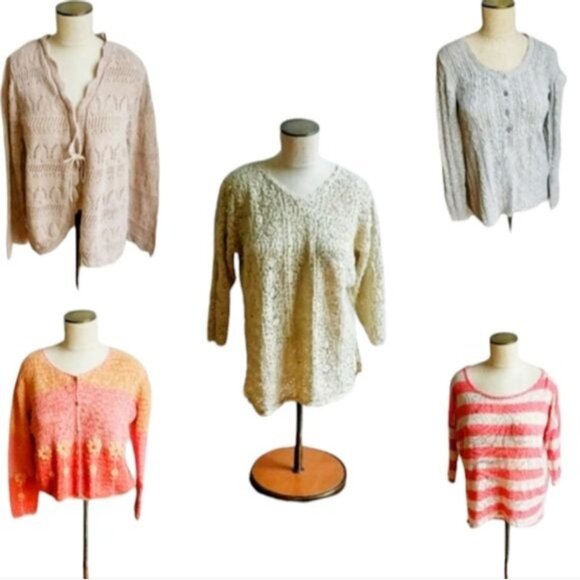 Apt. 9 Tops - 5 Sweater Shirt Top Blouse Orange Tan Yellow Women's WOMAN'S Size Large